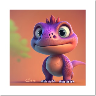 Baby Dinosaur Dino Bambino - Clara Posters and Art